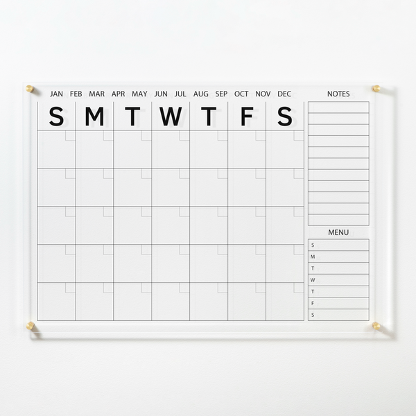 Modern Acrylic Calendar | Calen Love - Calen Love