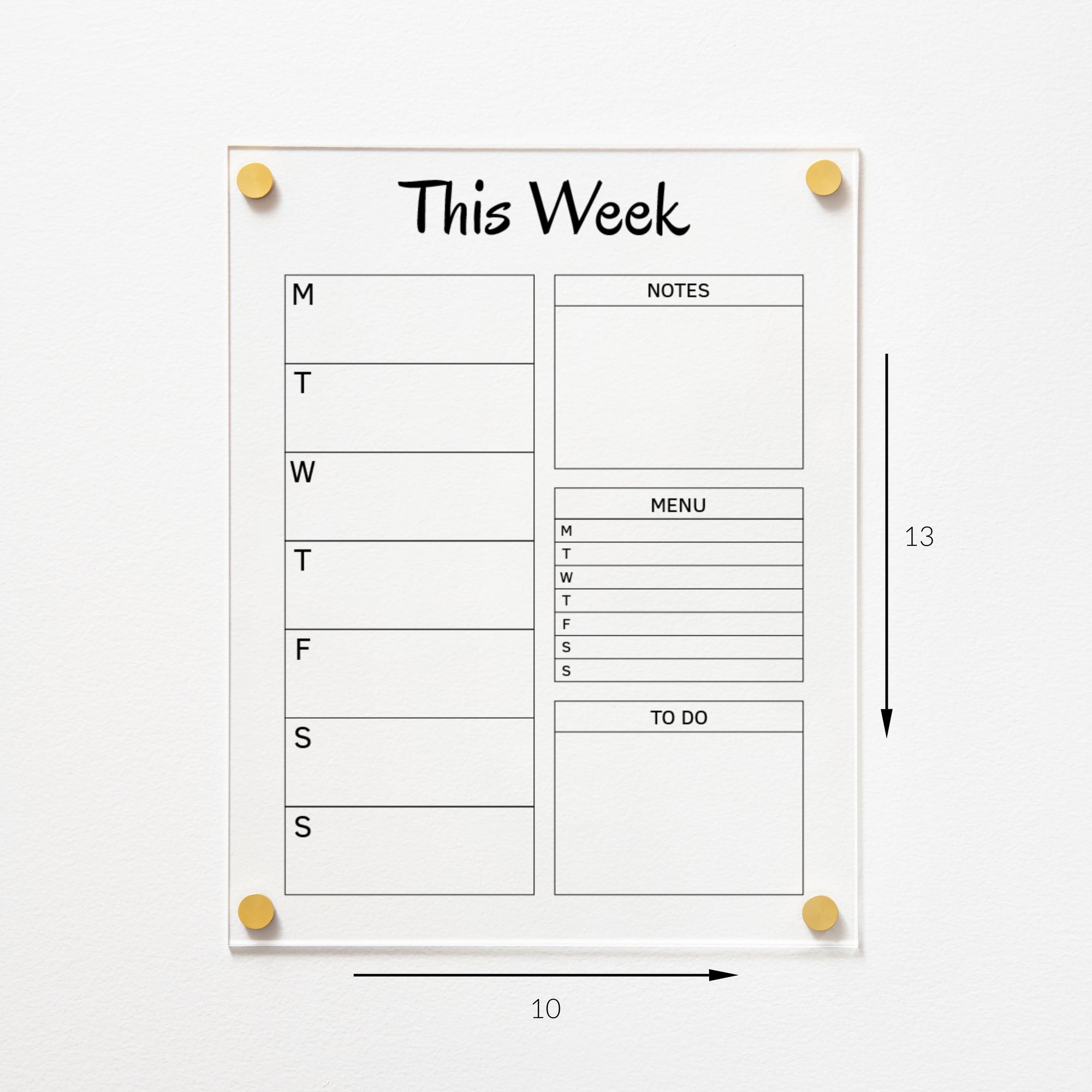 Acrylic Weekly Calendar | 705