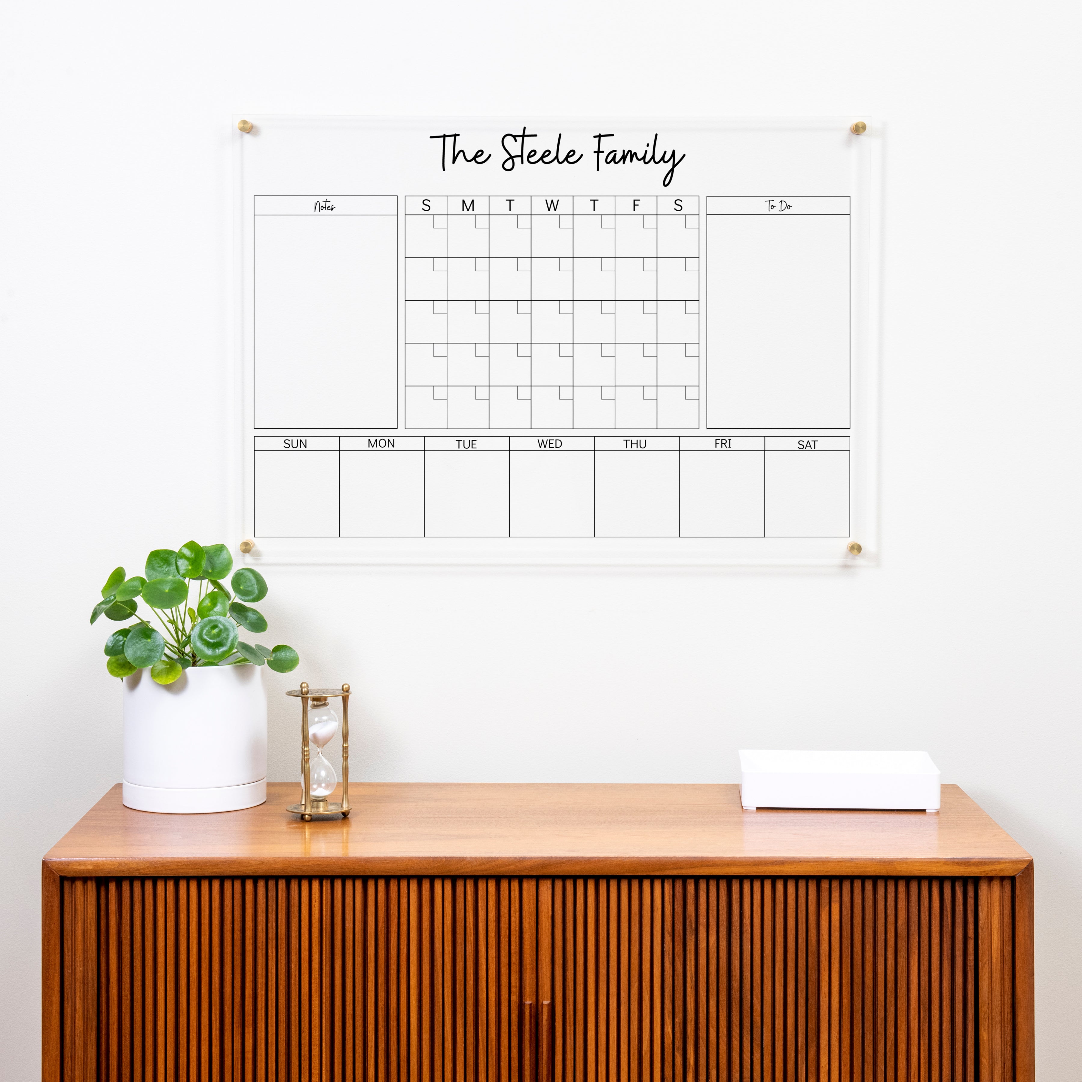 Dry Erase, Modern Acrylic Wall Calendar | Calen Love - Calen Love