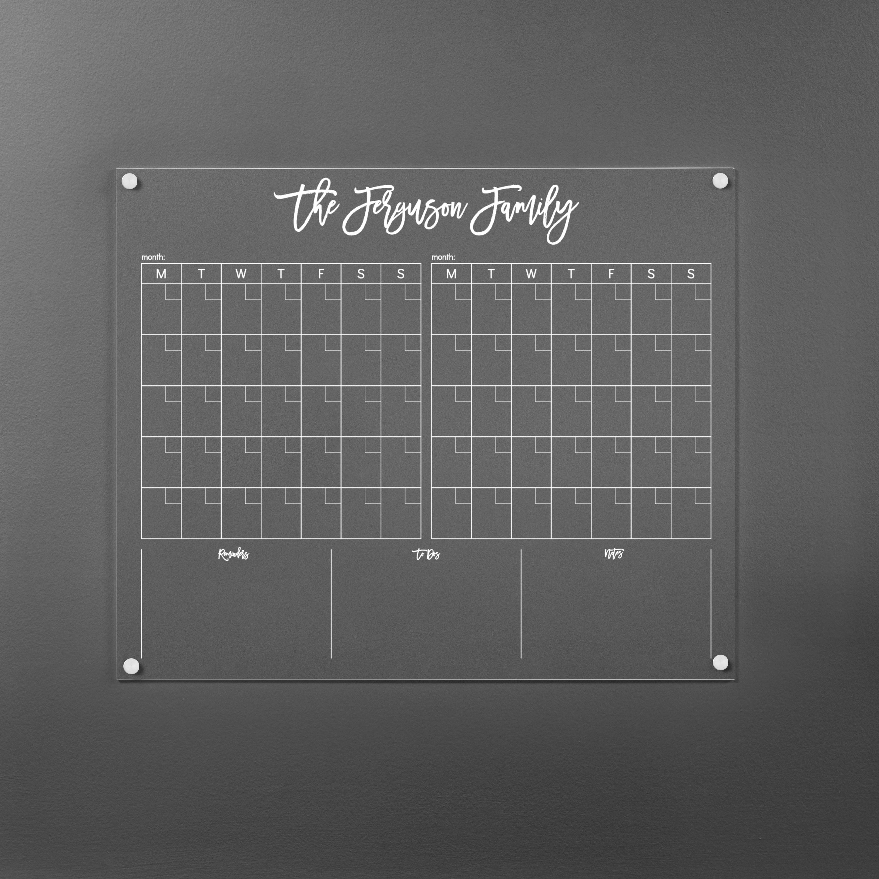 Personalized Clear Acrylic Dry Erase Board - Calen Love® - Calen Love