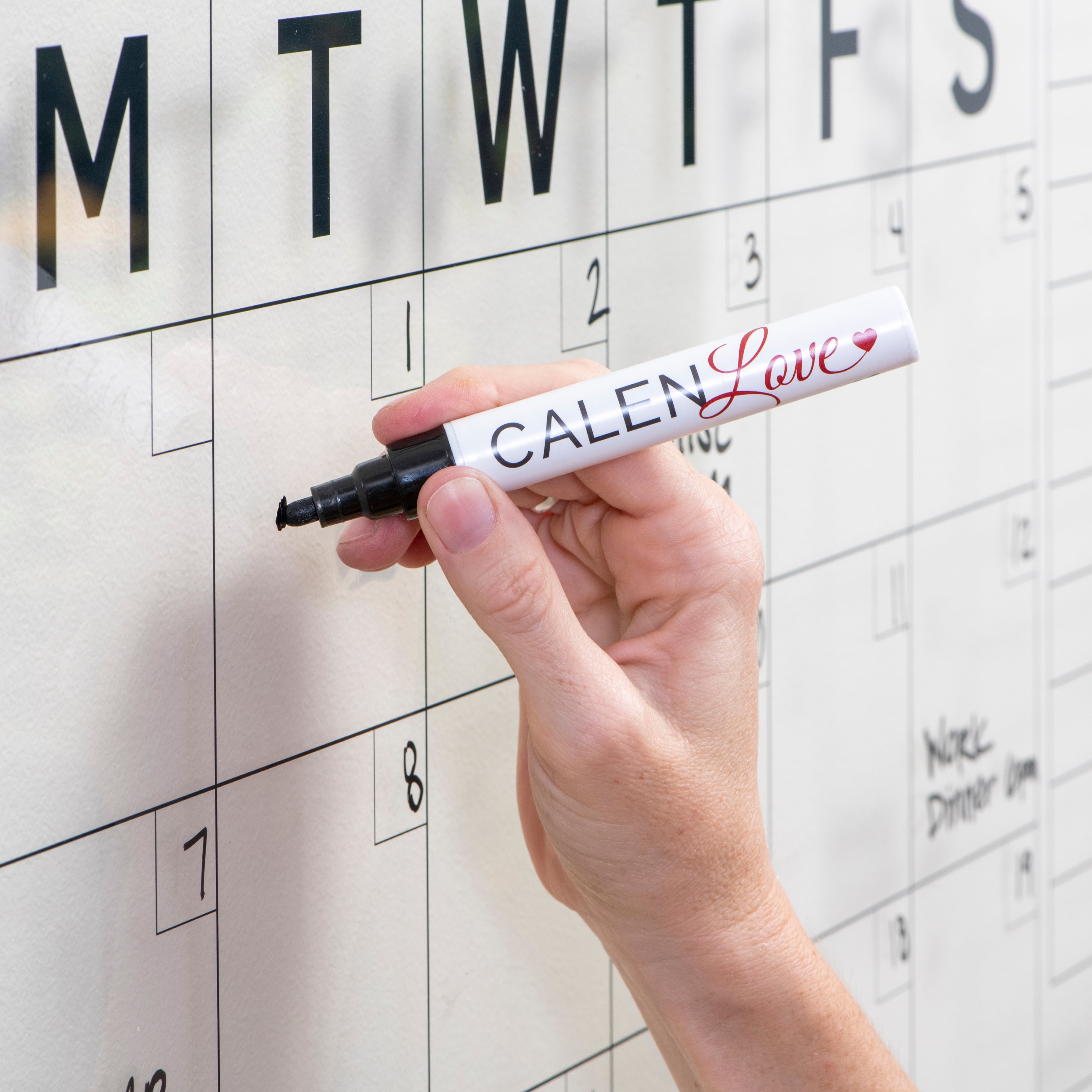 Creekview Home Emporium 17.3 x 26in Acrylic Dry Erase Calendar and Chalk  Markers 